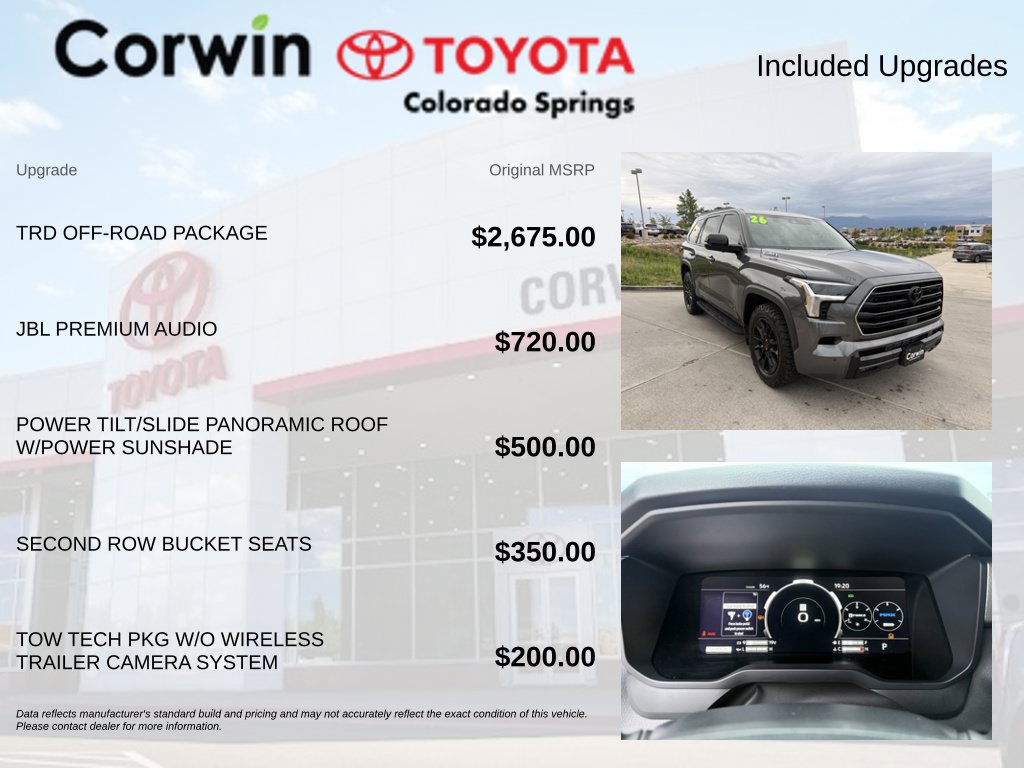 Used 2026 Toyota Sequoia Limited w/ TRD Off-Road Package AWD/4WD image 4