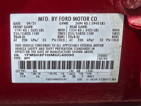 Used 2021 Ford Explorer Limited w/ Equipment Group 301A image 22