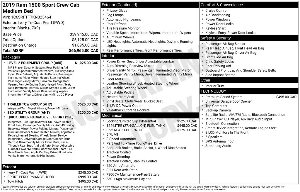 Used 2019 RAM 1500 Sport w/ Level 2 Equipment Group AWD/4WD image 39
