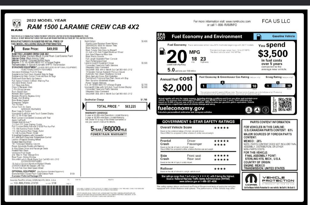 Used 2022 RAM 1500 Laramie RWD image 2