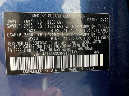 Used 2021 Subaru Outback Limited image 32