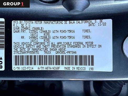 Certified 2023 Toyota Tacoma SR5 AWD/4WD image 37