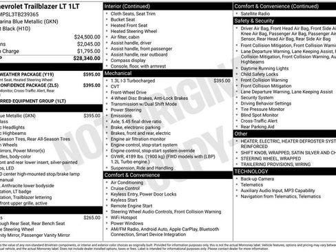 New 2026 Chevrolet TrailBlazer LT w/ LT Cold Weather Package FWD image 11