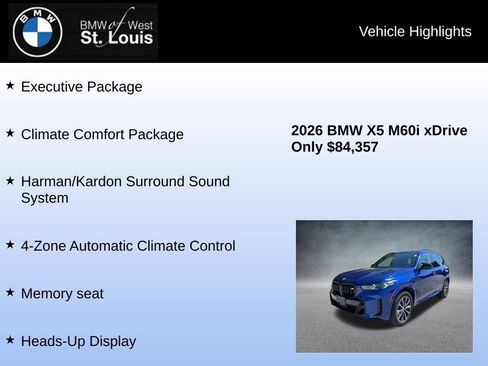 Used 2026 BMW X5 M60i AWD/4WD image 16