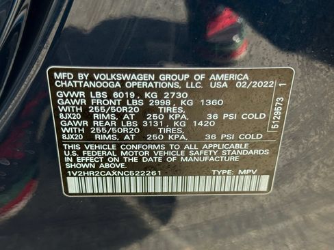 Used 2022 Volkswagen Atlas SE AWD/4WD image 28