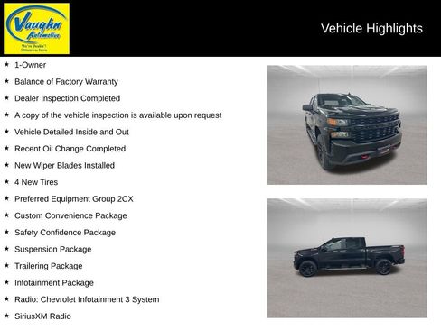Certified 2022 Chevrolet Silverado 1500 Custom Trail Boss w/ Safety Confidence Package AWD/4WD image 2