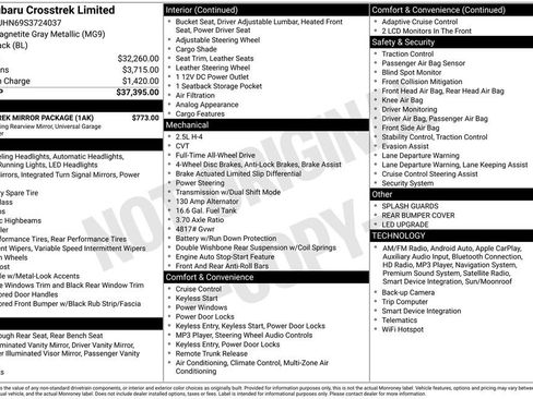 Certified 2025 Subaru Crosstrek 2.5i Limited w/ Crosstrek Mirror Package image 26