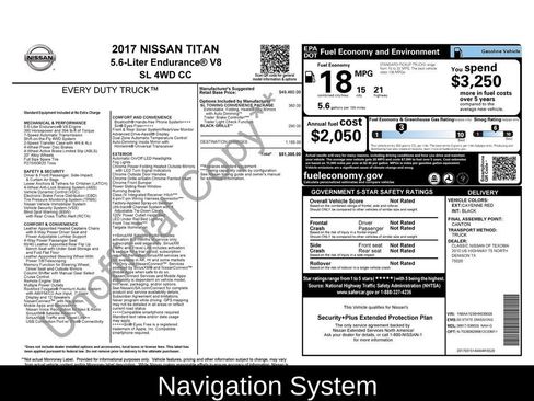 Used 2017 Nissan Titan SL w/ SL Towing Convenience Package AWD/4WD image 3