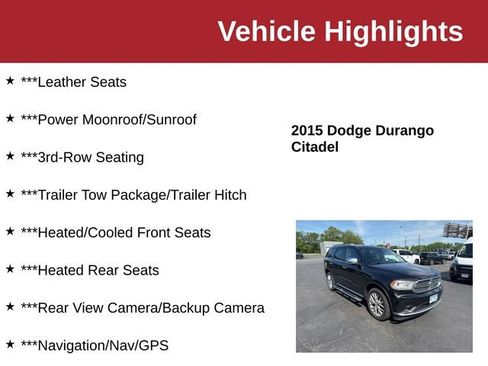 Used 2015 Dodge Durango Citadel w/ Technology Group AWD/4WD image 10
