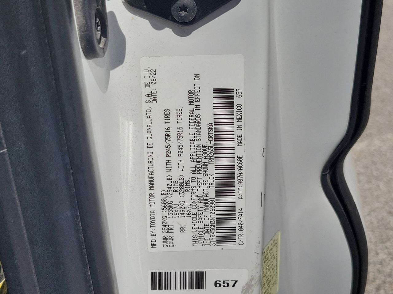 Used 2022 Toyota Tacoma SR RWD image 27