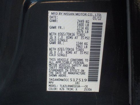 Used 2012 Nissan Xterra S image 16