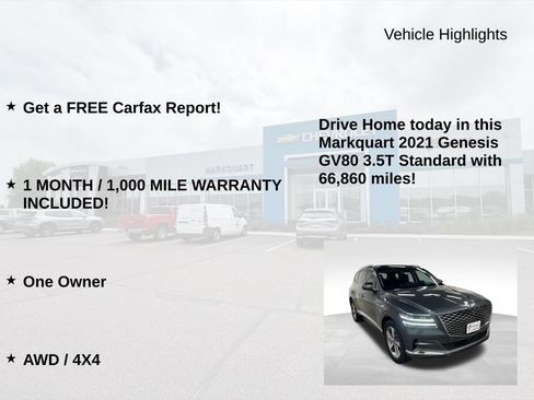 Used 2021 Genesis GV80 3.5T w/ Advanced Package 06 AWD/4WD image 9