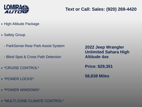 Used 2022 Jeep Wrangler Unlimited Sahara AWD/4WD image 9