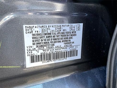 New 2026 Nissan Sentra SV image 13