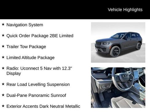 New 2026 Jeep Grand Cherokee Limited w/ Limited Altitude Package AWD/4WD image 8