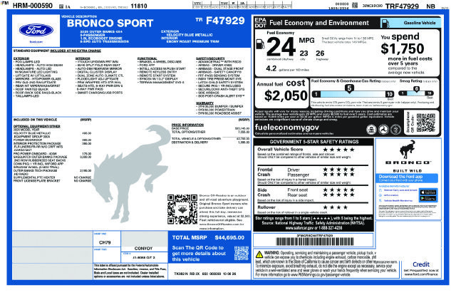 New 2026 Ford Bronco Sport Outer Banks w/ Sasquatch Outer Banks Package AWD/4WD image 24