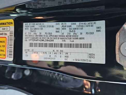 Used 2021 Ford Ranger Lariat w/ Equipment Group 501A High image 38