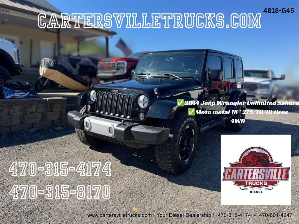 Used 2014 Jeep Wrangler Unlimited Sahara w/ Connectivity Group AWD/4WD image 1