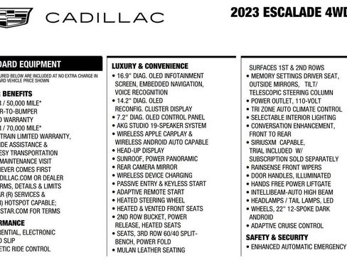 Used 2023 Cadillac Escalade Sport w/ Touring Package AWD/4WD image 18