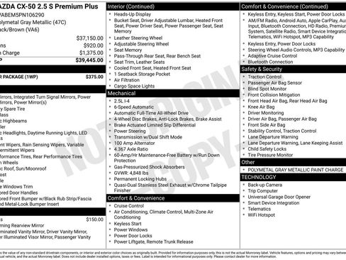 Certified 2023 MAZDA CX-50 AWD 2.5 S w/ Weather Package image 19