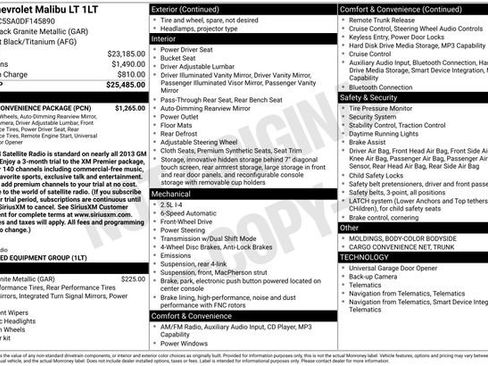 Used 2013 Chevrolet Malibu LT w/ Power Convenience Package FWD image 32