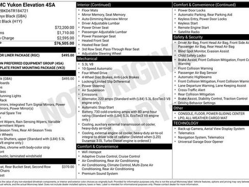 New 2026 GMC Yukon Elevation w/ LPO, Floor Liner Package image 4