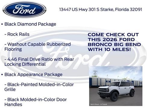 New 2026 Ford Bronco Big Bend w/ Black Diamond Package AWD/4WD image 25