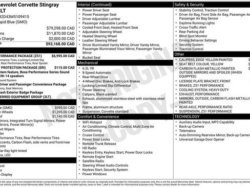 Used 2021 Chevrolet Corvette Stingray Preferred Cpe w/ Z51 Performance Package image 2