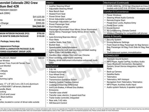 Used 2017 Chevrolet Colorado ZR2 w/ LPO, Premium Interior Package AWD/4WD image 34