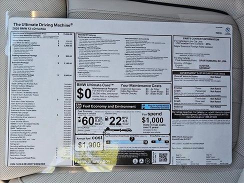 New 2026 BMW X5 xDrive50e AWD/4WD image 20
