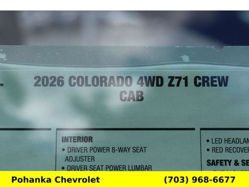 New 2026 Chevrolet Colorado Z71 w/ Z71 Convenience Package 2 AWD/4WD image 31