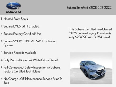 Used 2025 Subaru Legacy Premium AWD/4WD image 2