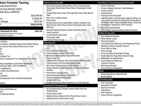 Used 2019 Subaru Forester Touring w/ Popular Package #3 image 38