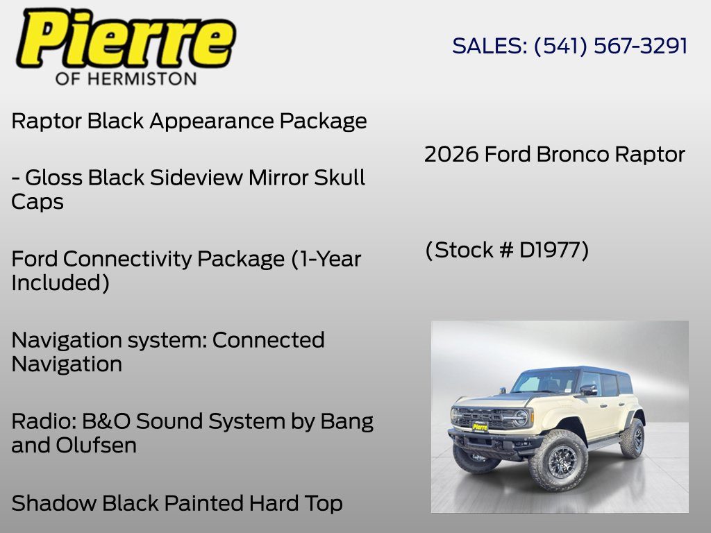 New 2026 Ford Bronco Raptor AWD/4WD image 12