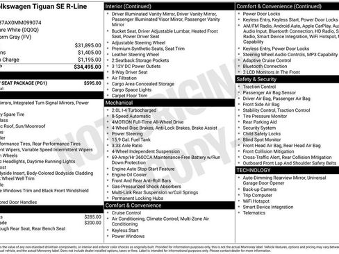 Used 2021 Volkswagen Tiguan SE R-Line w/ 3rd Row Seat Package image 41