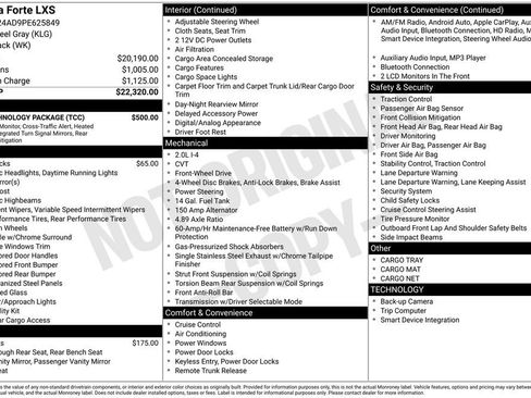Used 2023 Kia Forte LXS w/ LXS Technology Package image 8