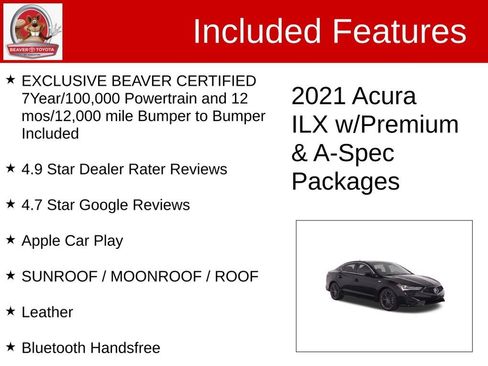 Used 2021 Acura ILX w/ Premium & A-SPEC Package FWD image 4