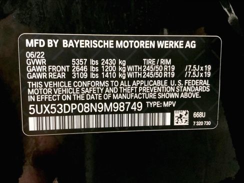 Certified 2022 BMW X3 xDrive30i w/ Convenience Package AWD/4WD image 32