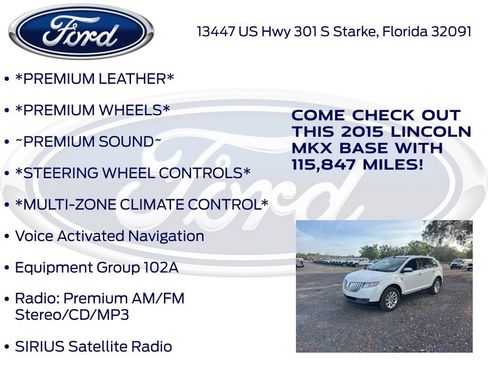 Used 2015 Lincoln MKX FWD w/ Equipment Group 102A image 15