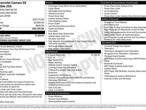 Used 2011 Chevrolet Camaro SS w/ RS Package RWD image 10