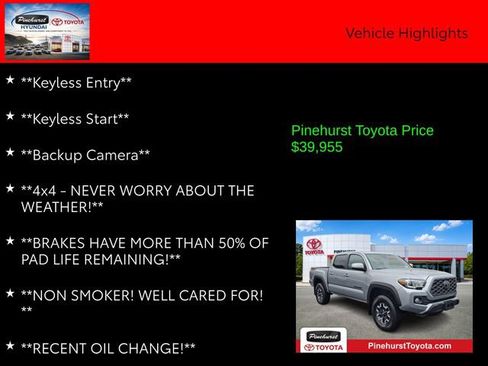 Certified 2023 Toyota Tacoma TRD Off-Road w/ Black Out Package (TMS) AWD/4WD image 14