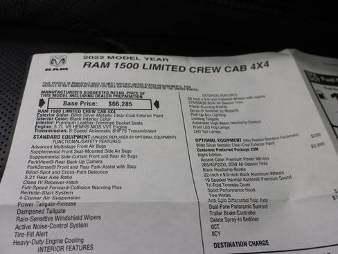 Used 2022 RAM 1500 Limited w/ Night Edition AWD/4WD image 61