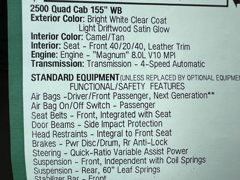 Used 1999 Dodge Ram 2500 Truck 2WD Quad Cab image 27