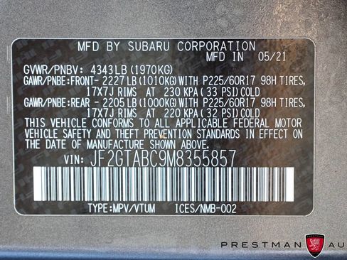 Used 2021 Subaru Crosstrek 2.0i w/ Popular Package #3 AWD/4WD image 37
