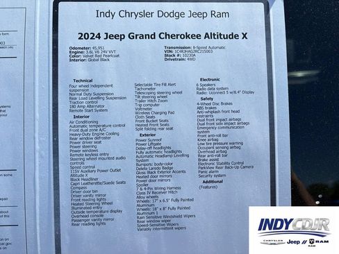 Used 2024 Jeep Grand Cherokee Altitude AWD/4WD image 17