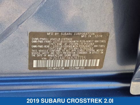 Used 2019 Subaru Crosstrek 2.0i AWD/4WD image 26