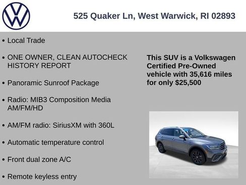Certified 2023 Volkswagen Tiguan SE w/ Panoramic Sunroof Package AWD/4WD image 7