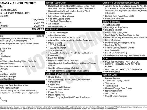 New 2026 MAZDA MAZDA3 2.5 Turbo Sedan w/Premium Plus AWD/4WD image 3
