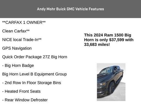 Used 2024 RAM 1500 Big Horn AWD/4WD image 4