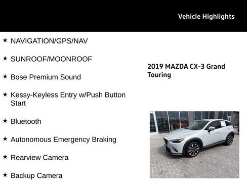 Used 2019 MAZDA CX-3 Grand Touring image 32